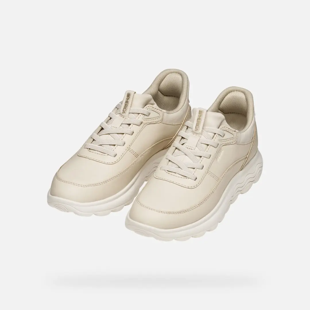 Geox Spherica Plus Dames Sneakers - Maat 40 - Melkwit - afbeelding 4 van 6
