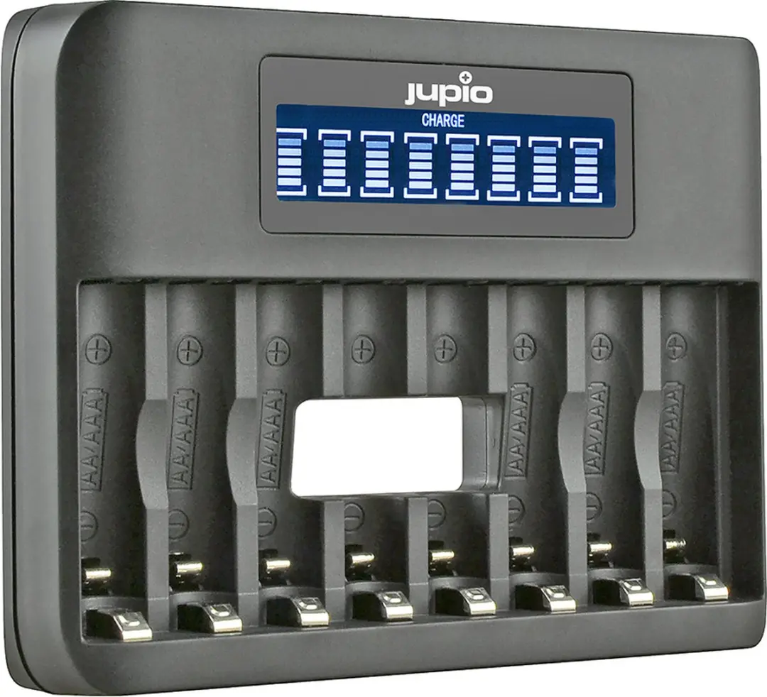 Jupio USB 8-slots Octo Battery Charger LCD