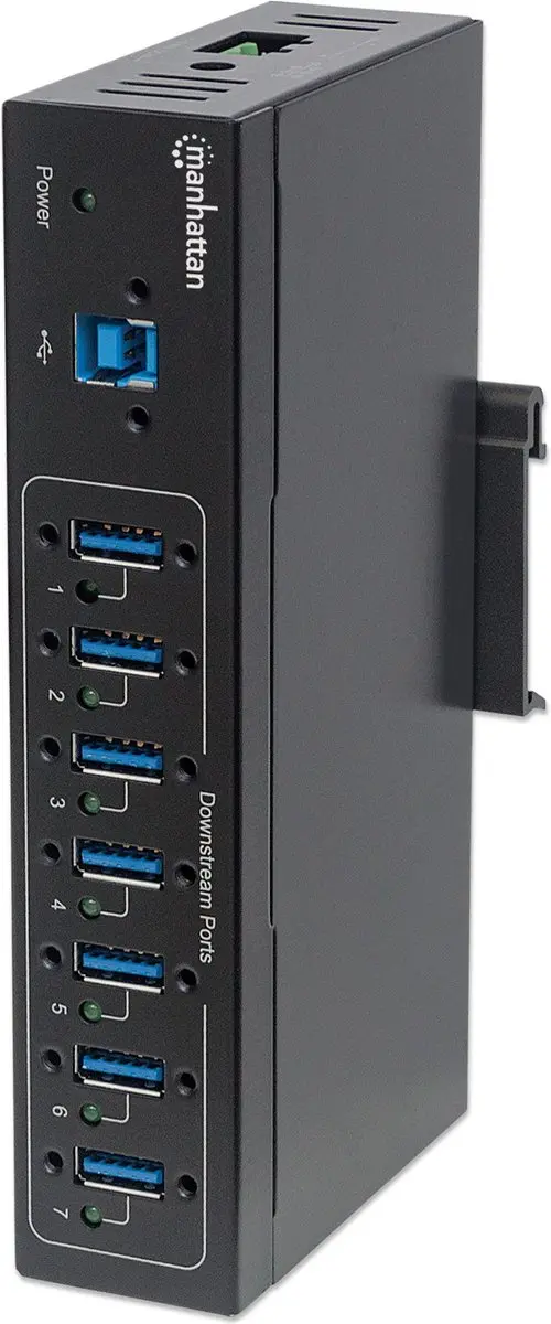 Manhattan 164405 USB Hub 7 Poorten