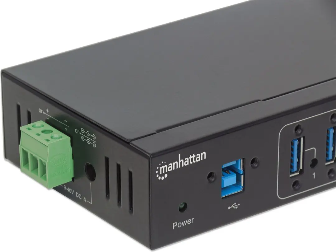 Manhattan 164405 USB Hub 7 Poorten - 5Gbps - Zwart - afbeelding 2 van 6