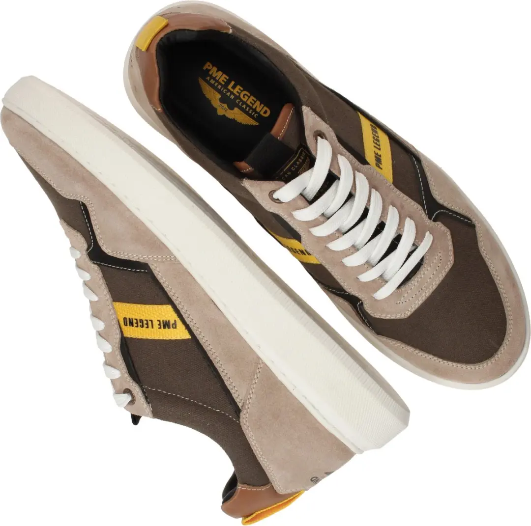 PME Legend Deltar Heren Sneakers - Espresso Beige - Maat 42 - afbeelding 4 van 6
