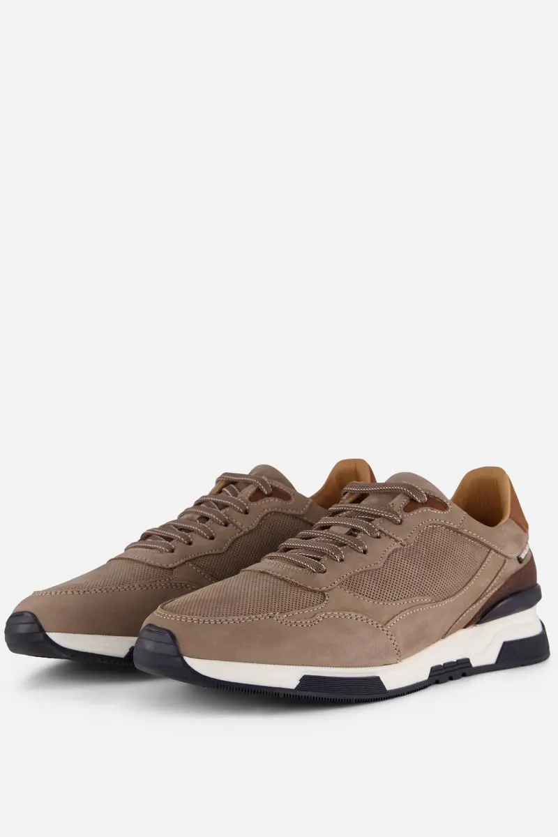 Van Lier Romeo Sneakers taupe Leer