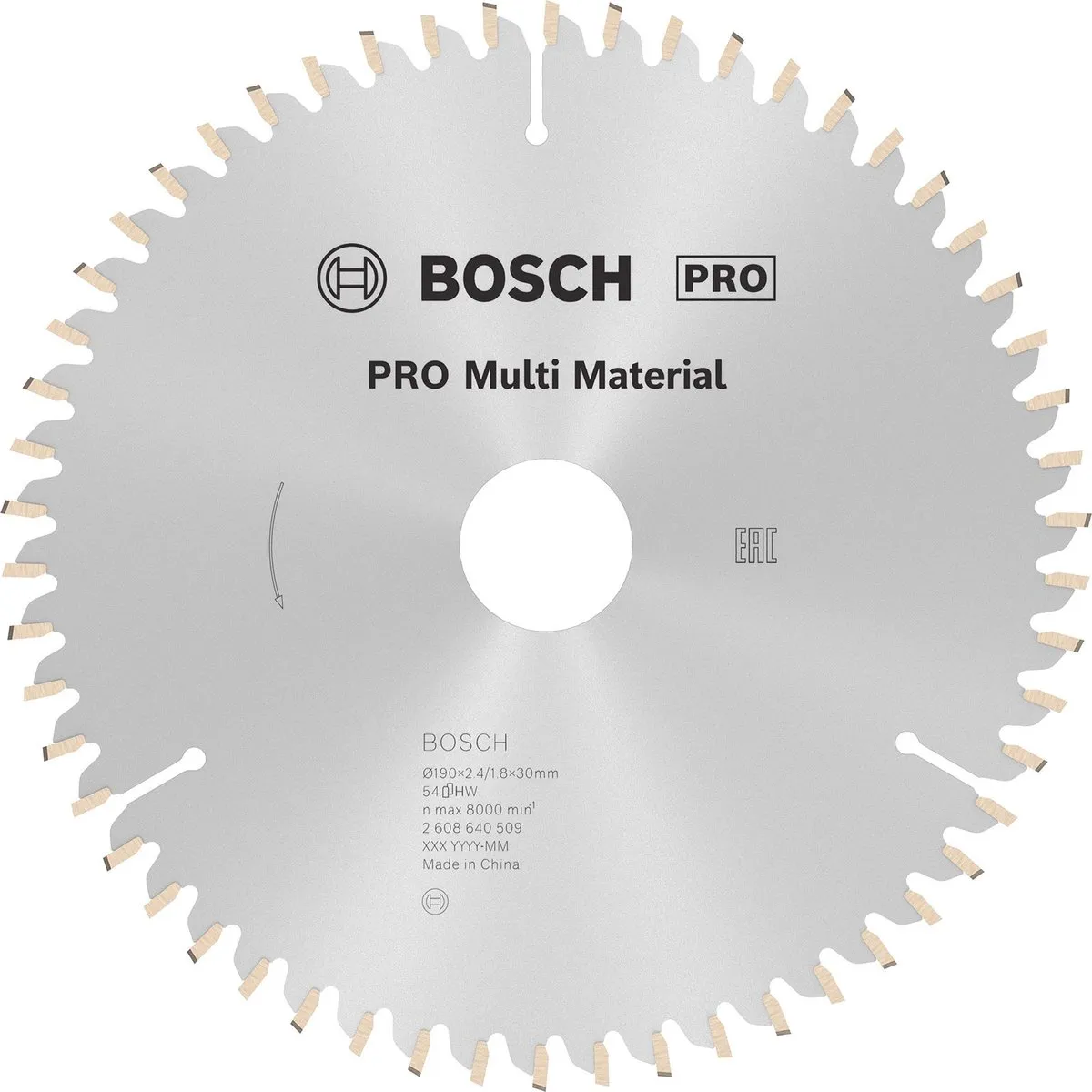 Bosch Professional CIRKZB MULTI Zaagblad 190x30x2,4mm