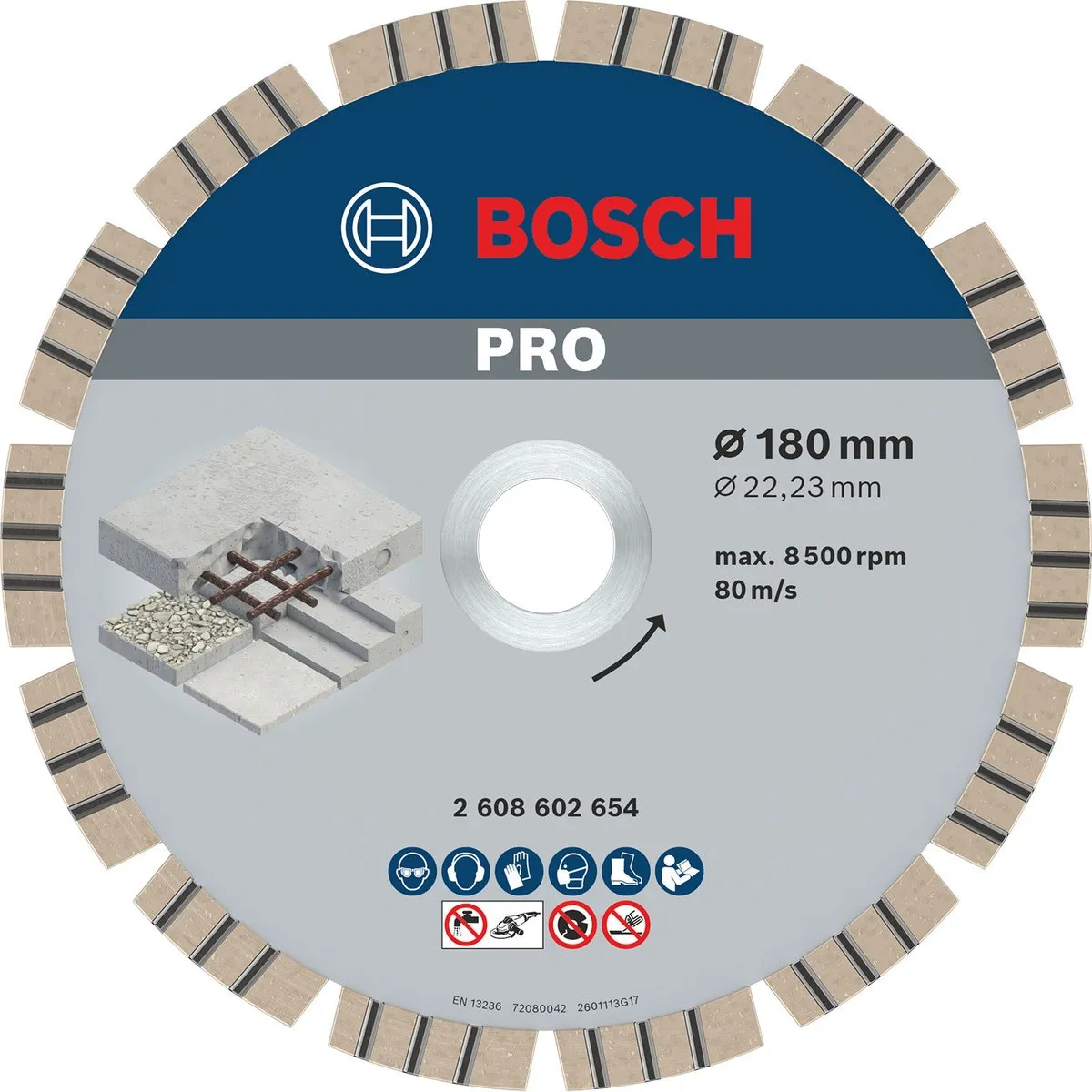 Bosch Professional Diamantschijf Best Concrete 180mm - Beton - afbeelding 6 van 6