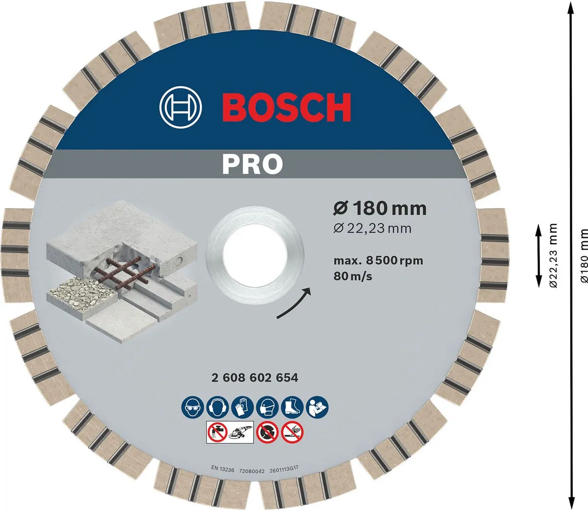 Bosch Professional Diamantschijf Best Concrete 180mm - Beton