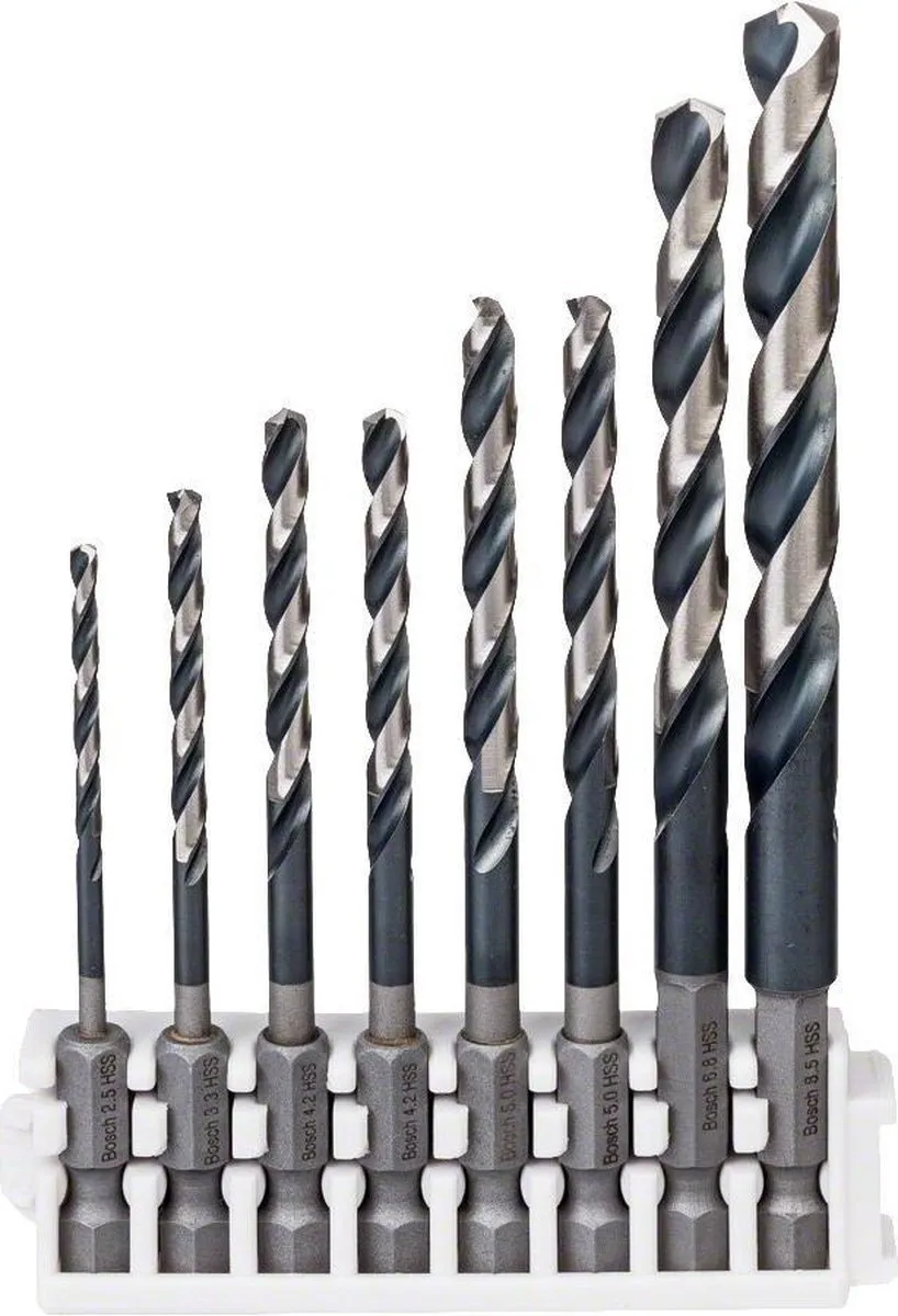 Bosch Professional Impact Control HSS 8-d Set - Metaal - 8 Stuks