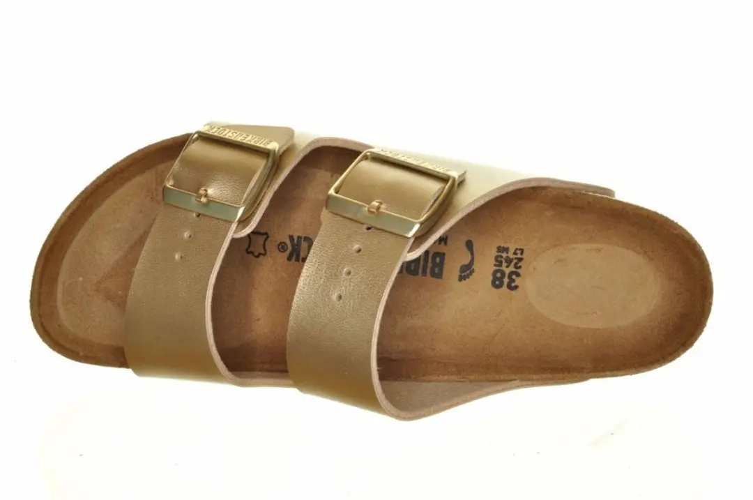 Birkenstock Arizona Gold Narrow Birko-Flor Slides - Maat 42 - afbeelding 3 van 6