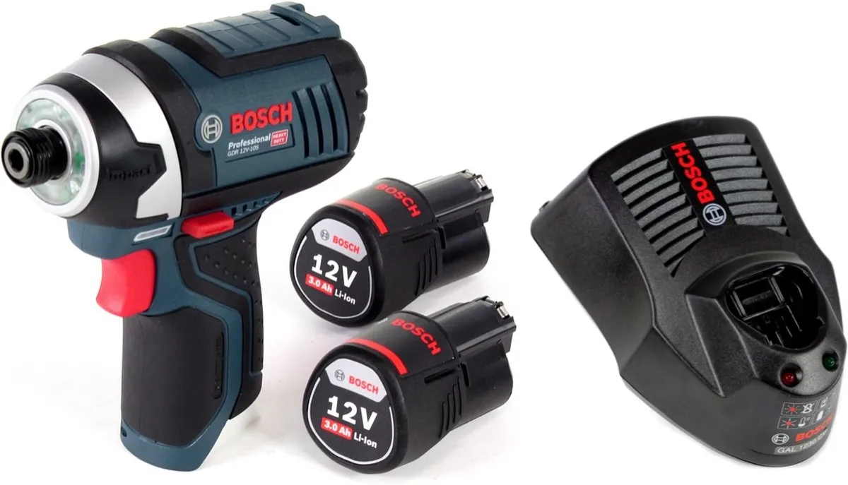 Bosch GDR 12V-105 Slagmoersleutel - 105Nm - 2x 3.0Ah Accu