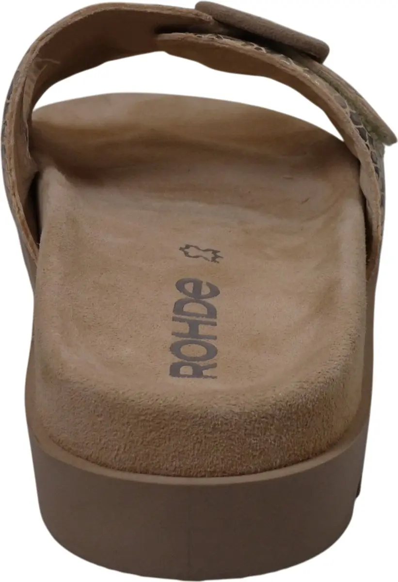 Rohde - Dames slipper met voetbed - Beige combi - Artikel 6311.12 - Maat 37