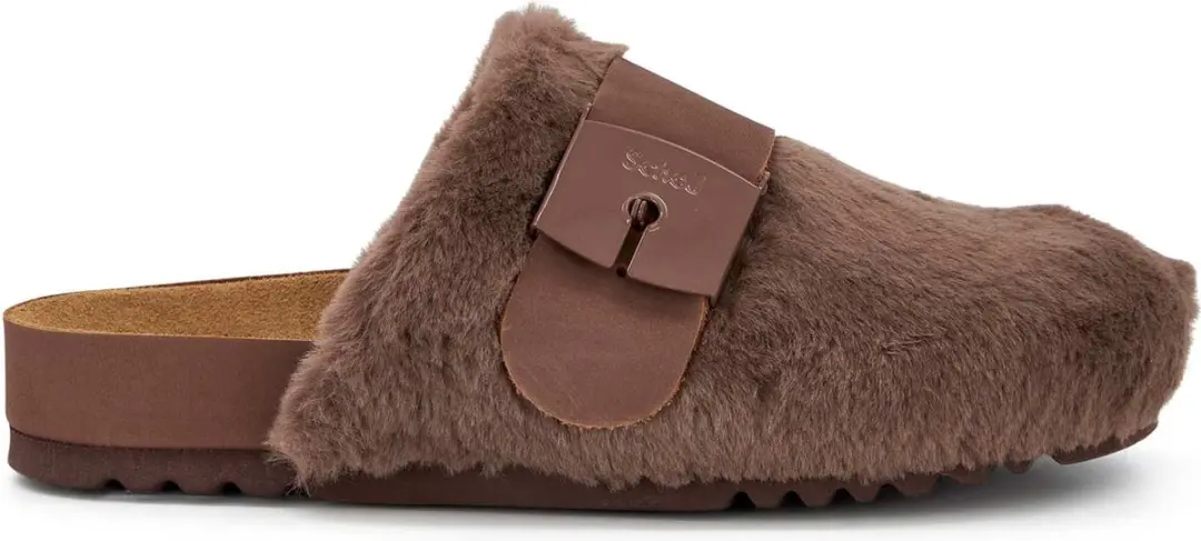 SCHOLL ALASKA 3.0 Synthetic fur GR Womens Brown FALSO Clogs