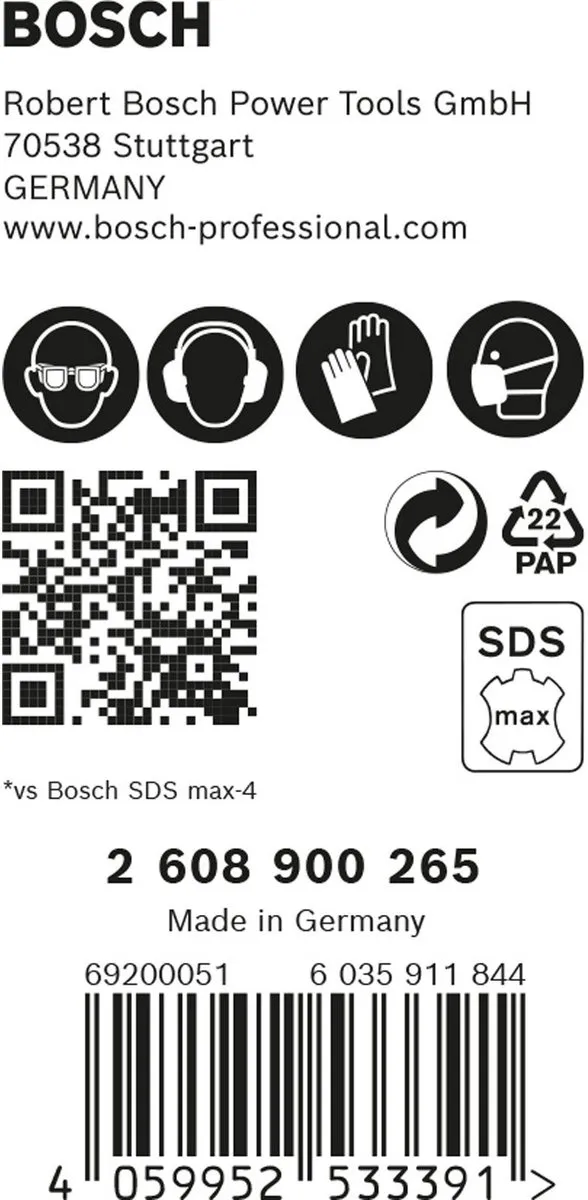 Bosch Professional EXPERT SDS max-8X Hamerboor 20mm - 5-delig