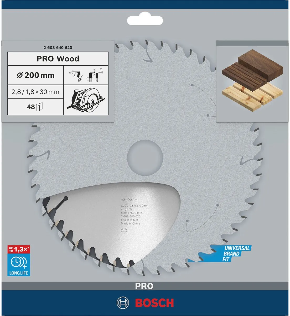 Bosch Professional Cirkelzaagblad Optiline 200mm Hout - 48T