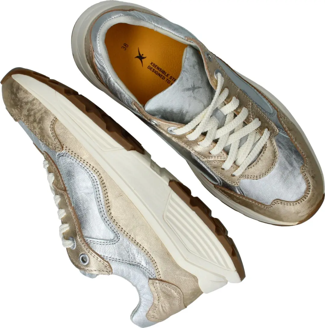 Xsensible Milau Dames Veterschoenen - Goud - Maat 39