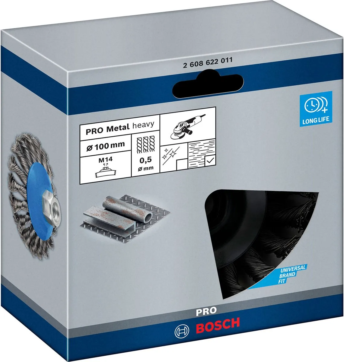 Bosch Professional M14 Kegelborstel 100mm - Staal