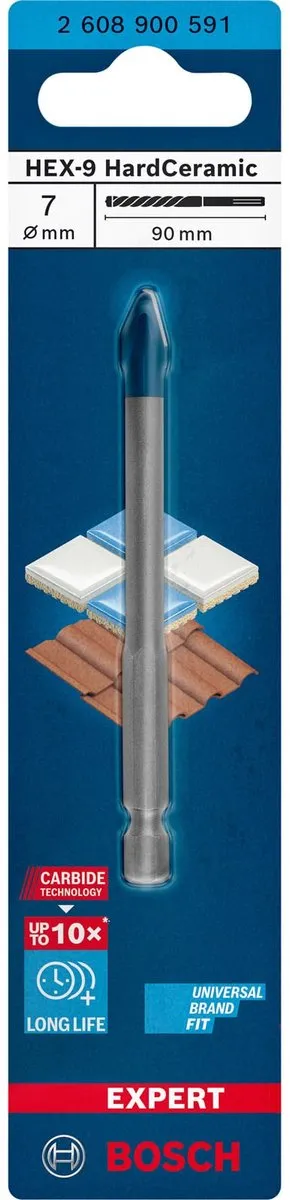 Bosch Professional EXPERT HEX-9 Tegelboor 7mm - 90mm