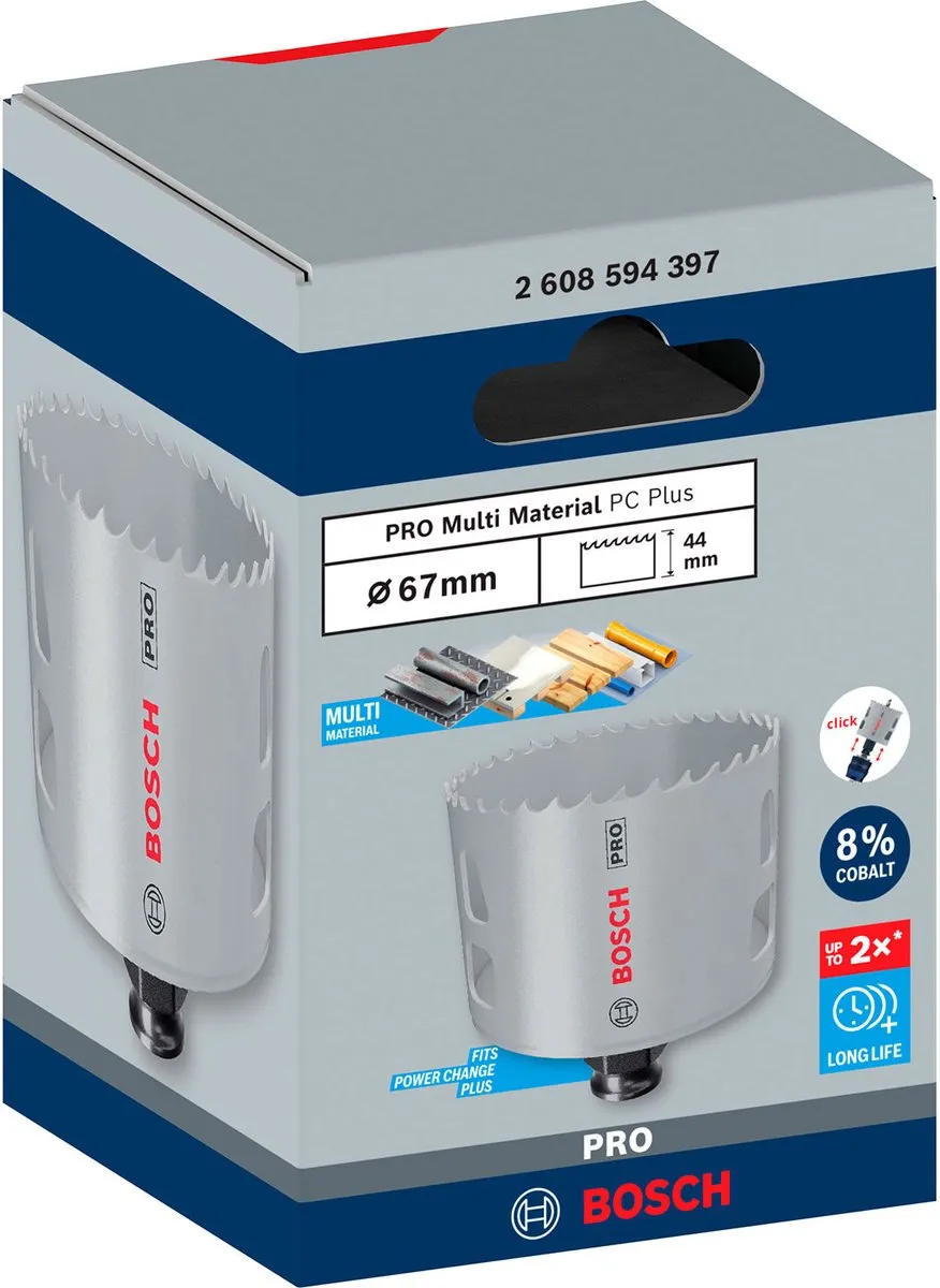 Bosch Professional Multi Materiaal PC Plus Gatenzaag 67mm - 2608594397