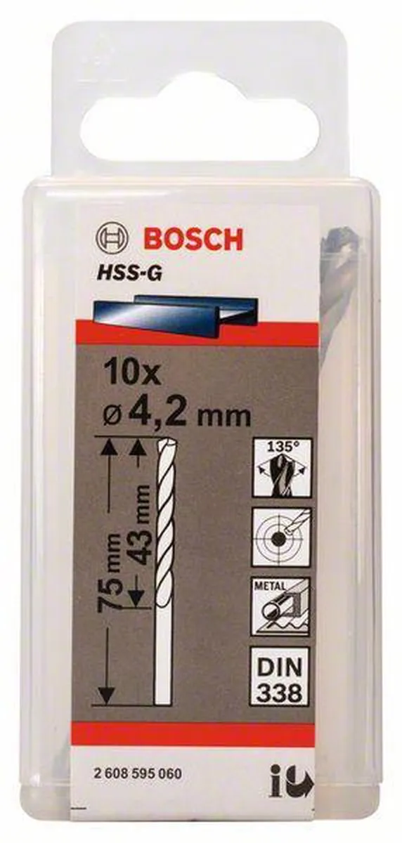 Bosch Professional ST. LINE 4.2mm HSS-G Boor - 10 Stuks