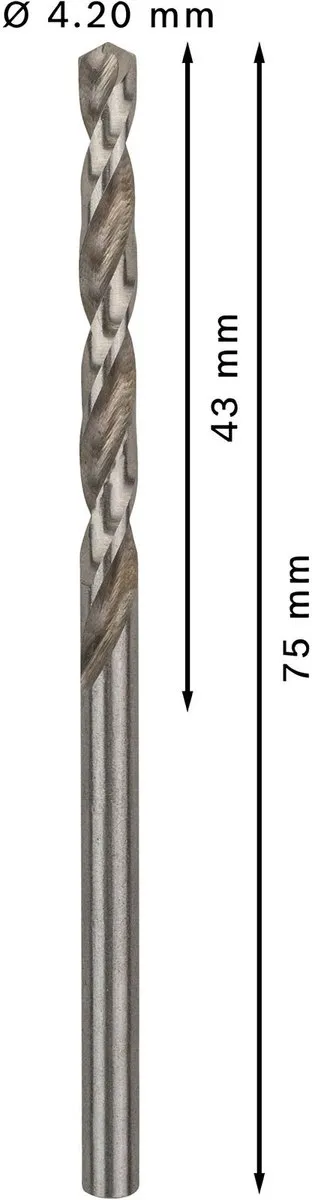Bosch Professional ST. LINE 4.2mm HSS-G Boor - 10 Stuks