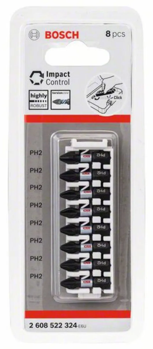 Bosch Professional Impact Insert Bit PH2 - 25mm - 8 Stuks - afbeelding 6 van 6