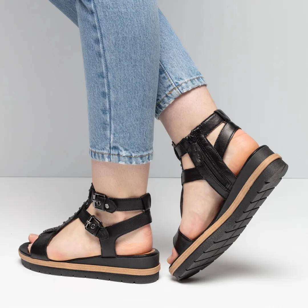 ECCO Flowt Wedge Sandalen - Beige Nubuck - Maat 41 - afbeelding 5 van 6