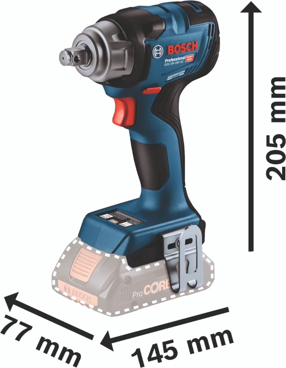 Bosch Professional GDS 18V-330 HC Accuschroefboormachine - 2x 5,0Ah