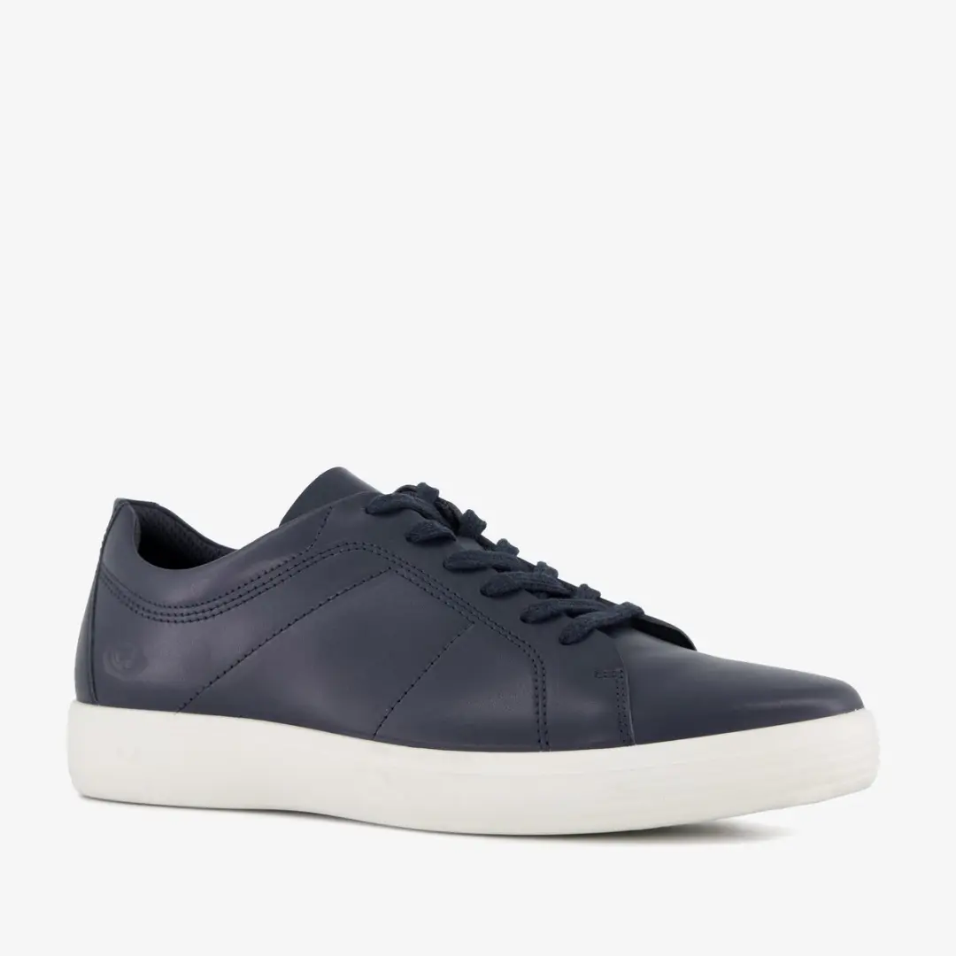 ECCO leren heren sneakers donkerblauw