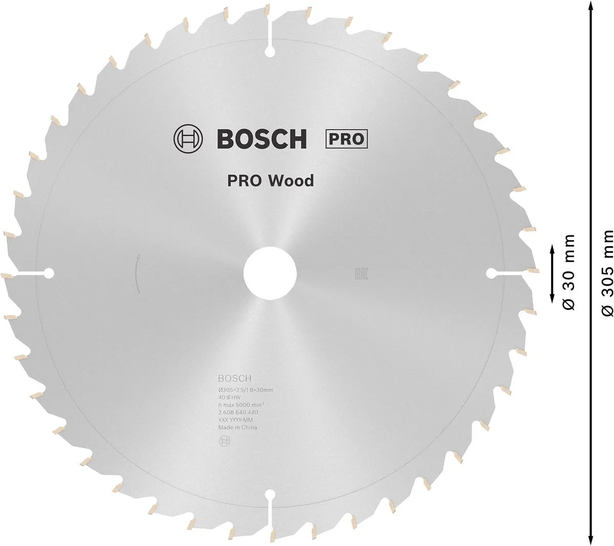 Bosch Professional PRO Wood Cirkelzaagblad 305mm