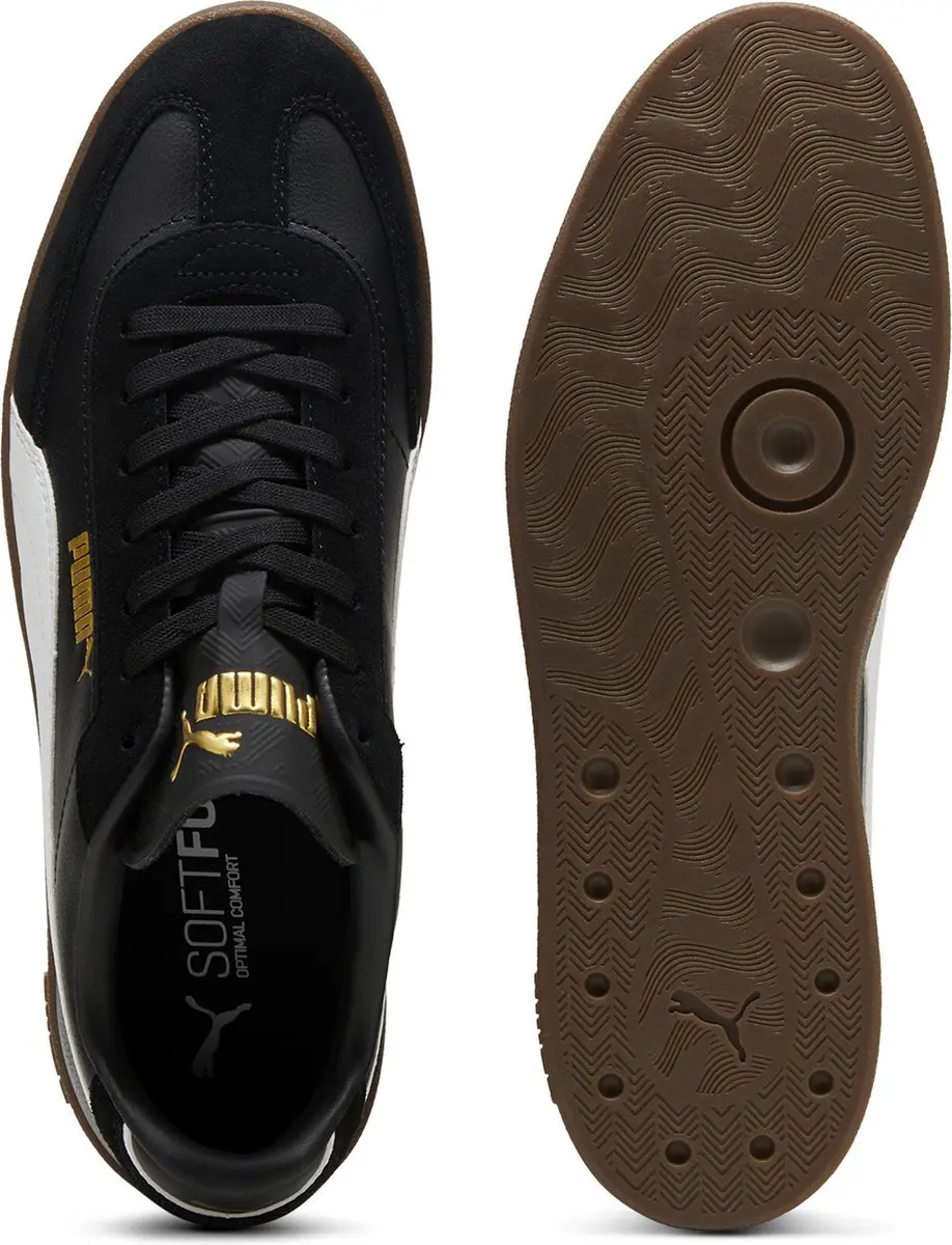 PUMA Club II Era Unisex Sneakers - 37 - Black/White/Gold - afbeelding 4 van 6