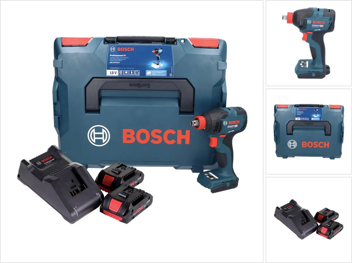 Bosch Professional GDX 18V-210 C Slagmoeraanzetter - 2x 4.0Ah Accu - afbeelding 6 van 6