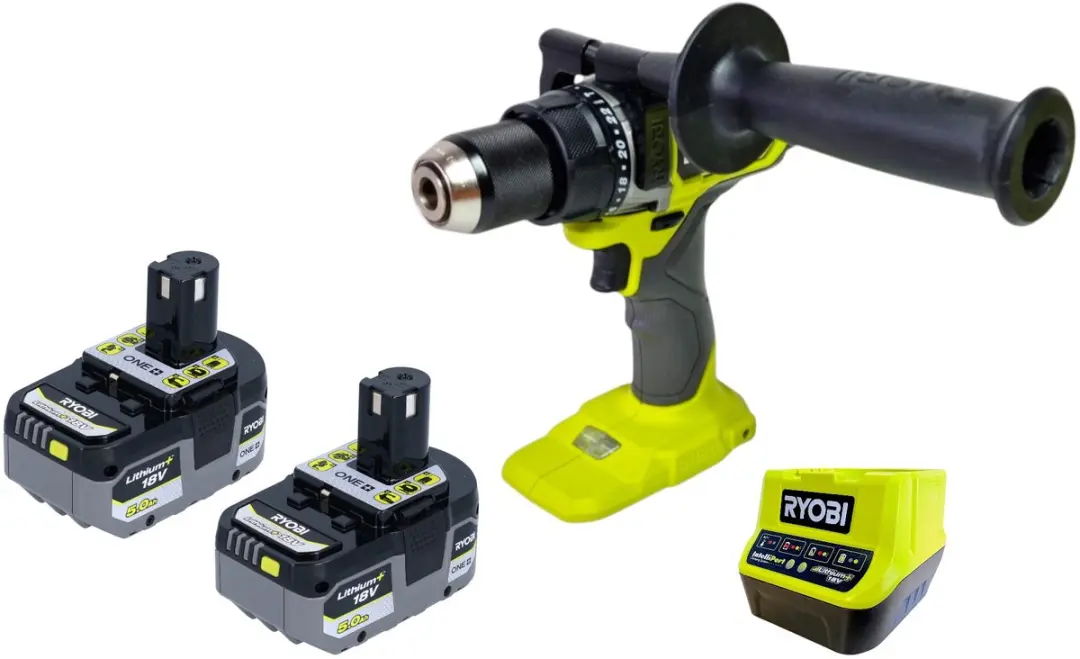 RYOBI RPD18BL2-0 accu-slagboormachine 18 V 95 Nm borstelloos + 2x accu 5,0 Ah +