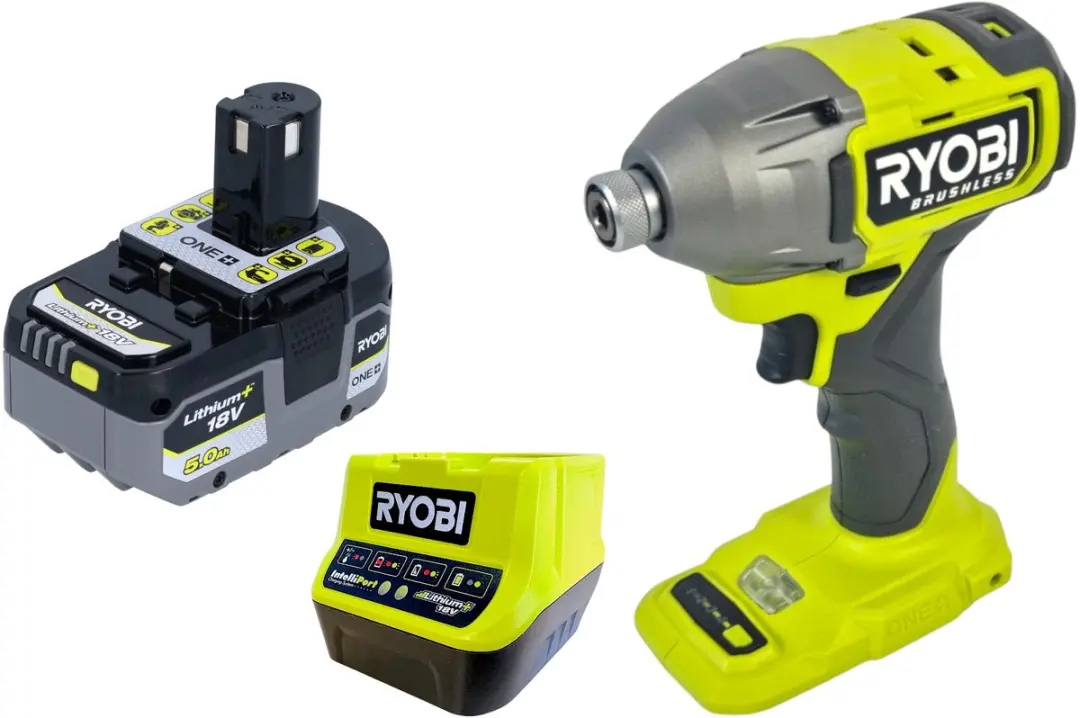RYOBI RID18BL-0 accu-slagmoersleutel 18 V 300 Nm 1/4" borstelloos + 1x accu 5,0