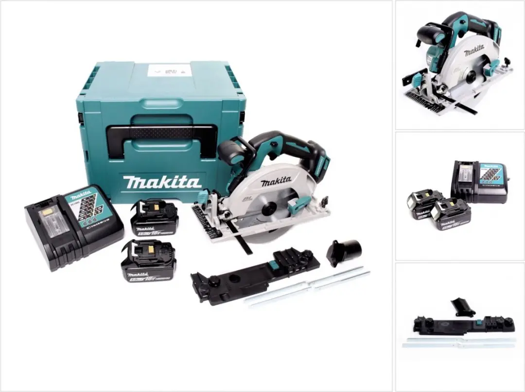 Makita DHS 680 RTJ accu cirkelzaag 18 V 165 mm borstelloos + 2x accu 5.0 Ah + la