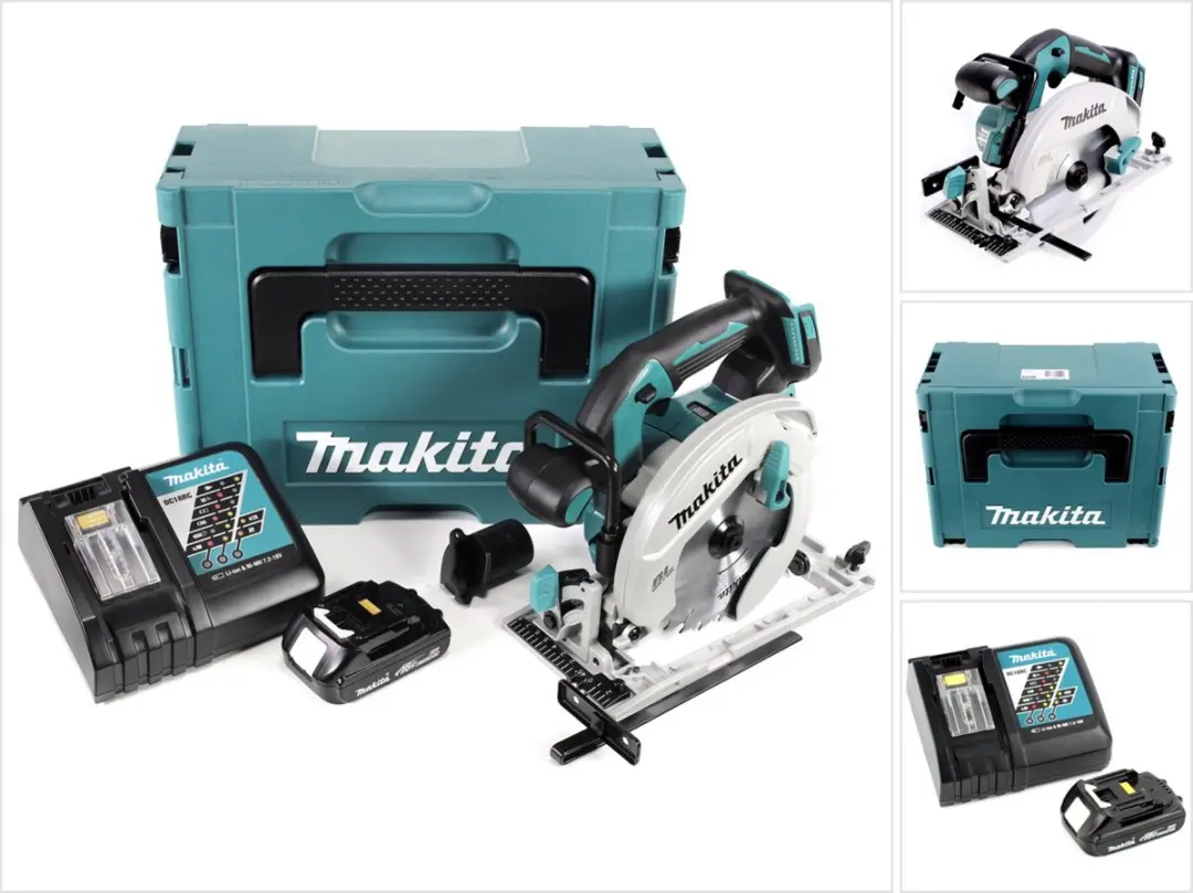 Makita DHS 680 RY1J Accu cirkelzaag 18 V 165 mm borstelloos + 1x accu 1,5 Ah + l