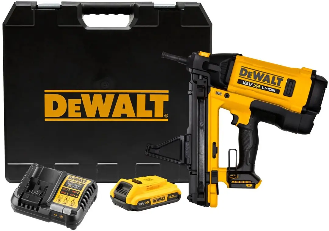 DeWALT DGN845D1 C6 TRAK-IT® Betontacker op gas en accu 18V XR 2.0Ah in koffer