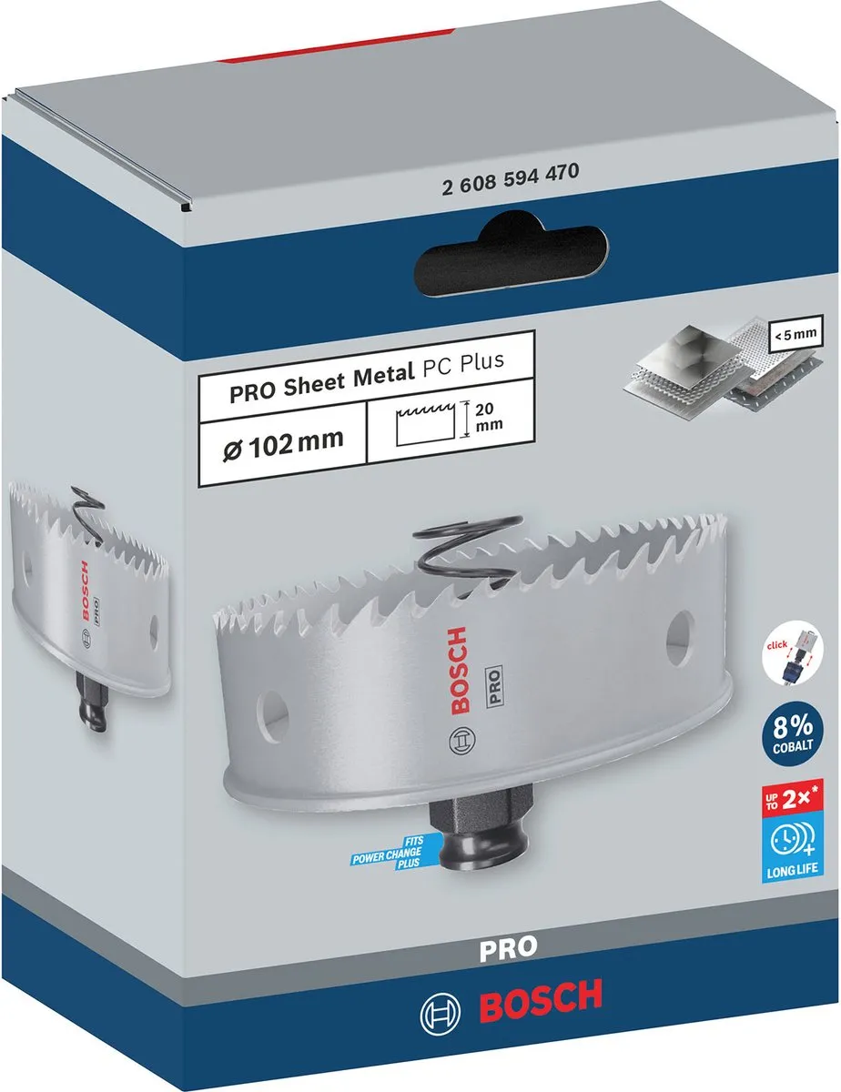 Bosch Professional PC Plus Gatenzaag 102mm - Metaal