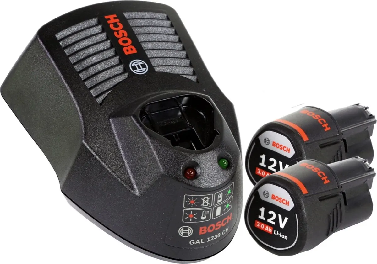 Bosch Professional GWB 12V-10 Accu-haakse boormachine - 2x 3,0Ah accu + oplader