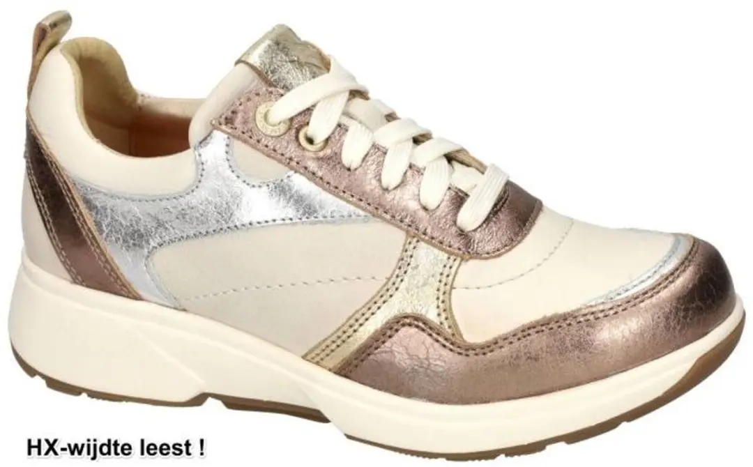 Xsensible Pula Dames Sneakers - Leer - Beige - Maat 37 - afbeelding 2 van 6