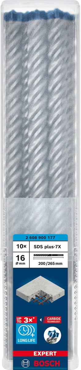 Bosch Professional SDS plus-7X Hamerboor 16mm - 10 Stuks