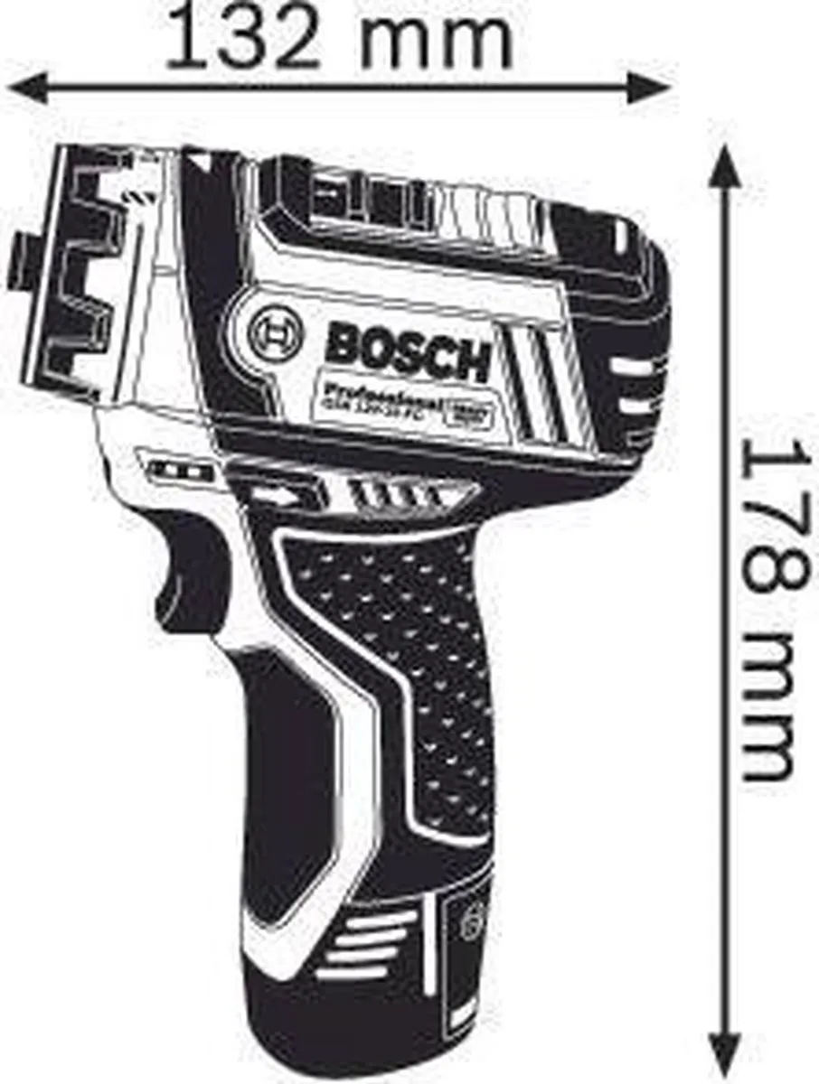 Bosch Professional GSR 12V-15 FC Accu Schroefboormachine - 2x 2,0Ah