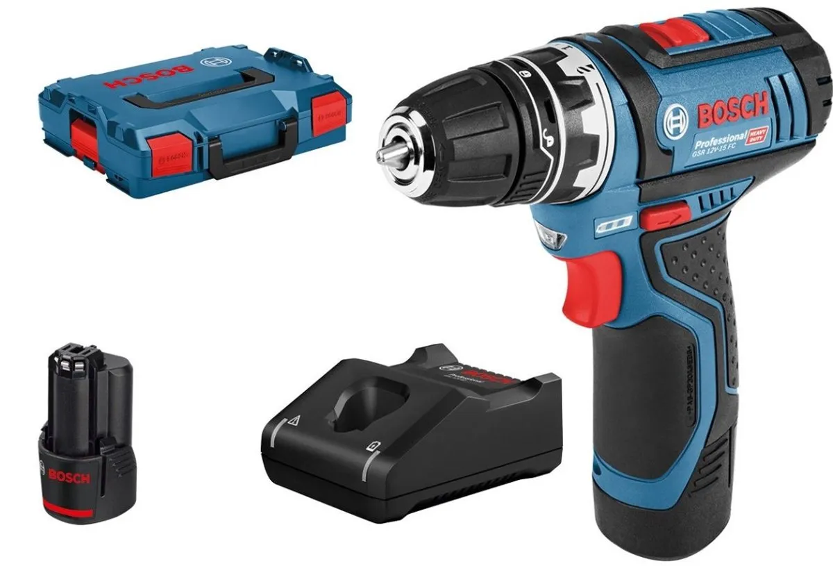 Bosch Professional GSR 12V-15 FC Accu Schroefboormachine - 2x 2,0Ah