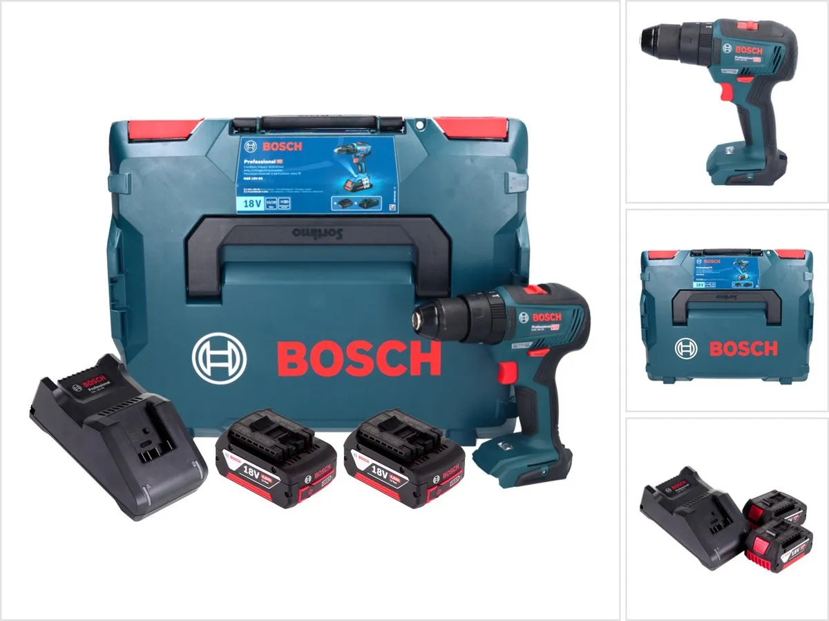 Bosch Professional GSB 18V-55 Accuboormachine - 2x 18V accu's