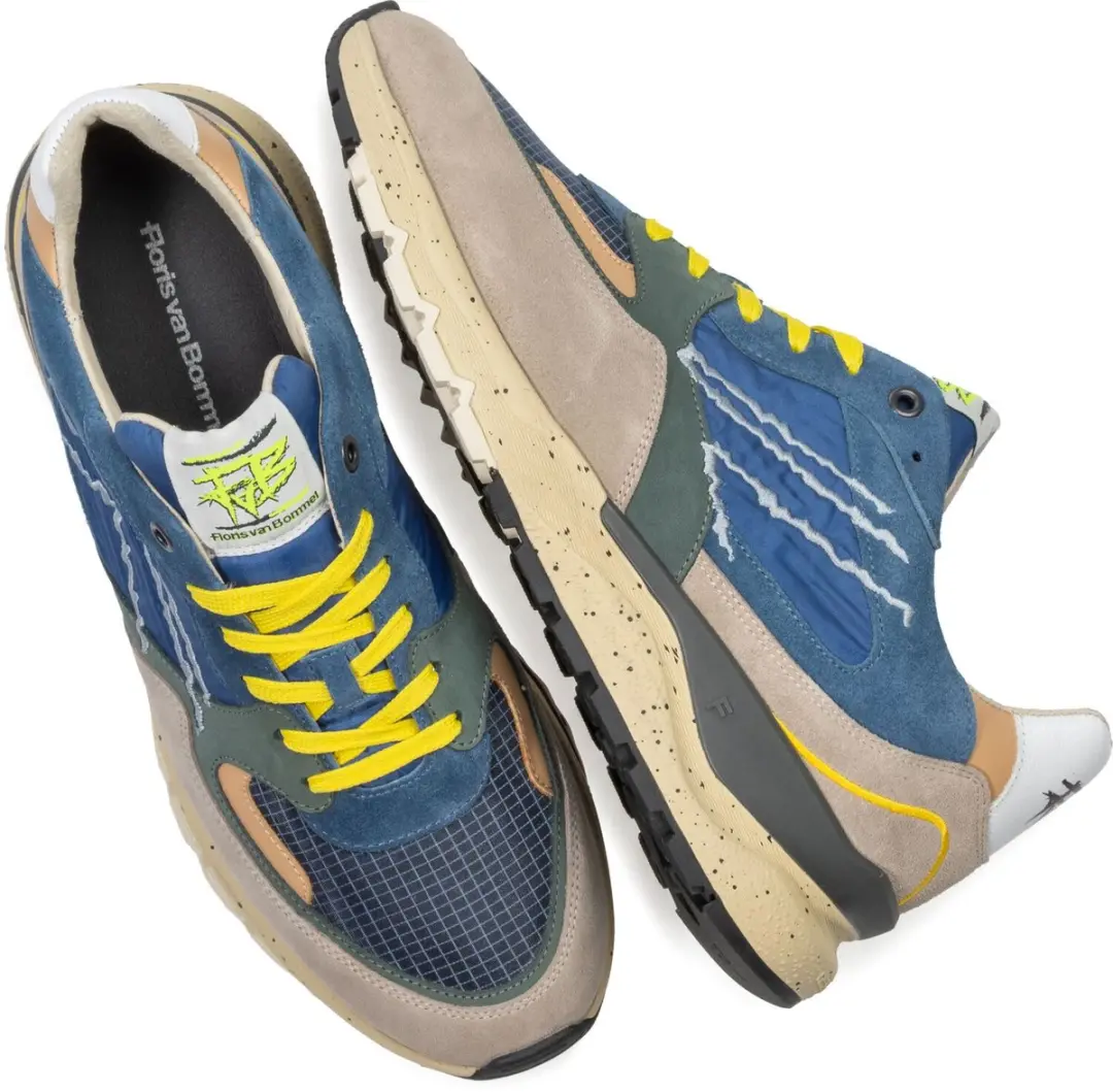 Floris van Bommel DE TREENER 06.14 Lage Sneakers - Blauw 45.5