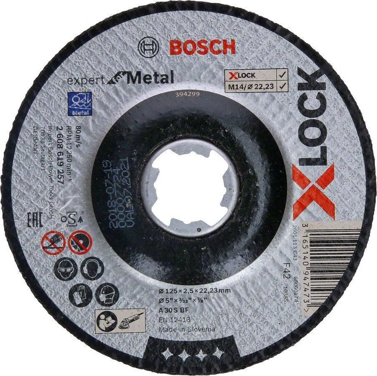 Bosch Professional X-LOCK Doorslijpschijf 125mm Metaal