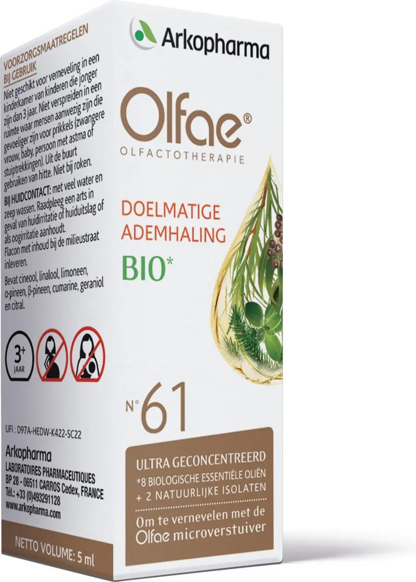Arkopharma Olfae Bio 61 Doelmatige Ademhaling 5ml