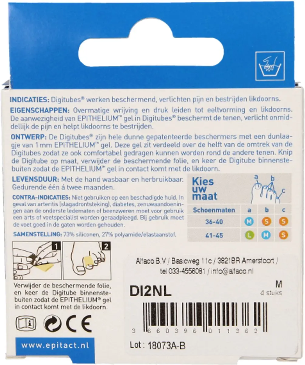 Epitact Digitube M 5cm - 4 Stuks Naturel