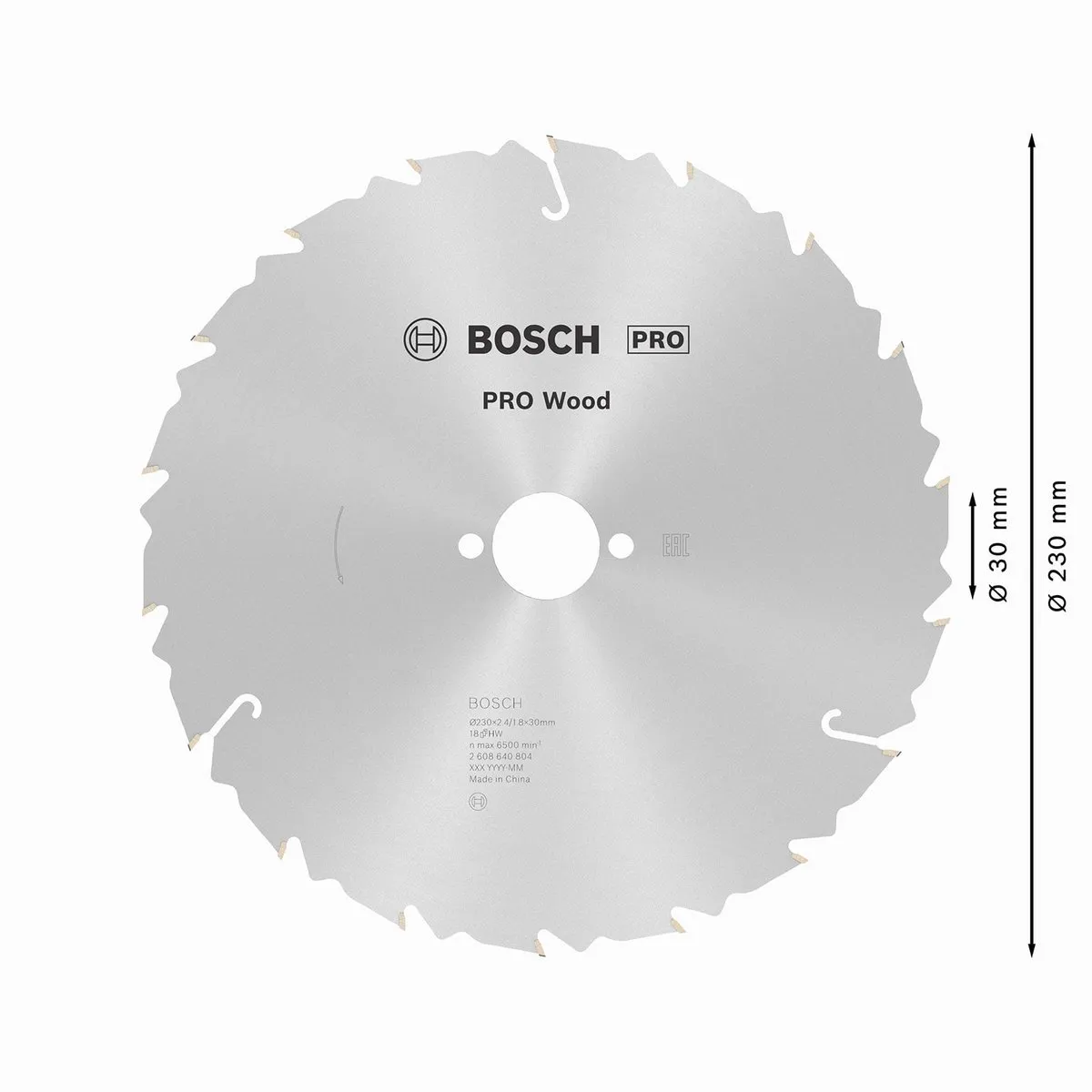Bosch Professional Cirkelzaagblad CIRKZB SPEED 230x30x2,6 18T - Hout