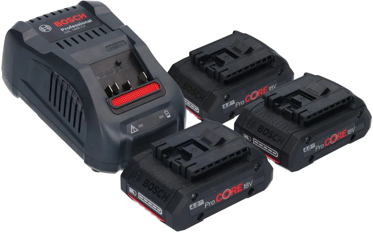 Bosch Professional GAL 1880 3x ProCORE 18V 4.0Ah Accu Set