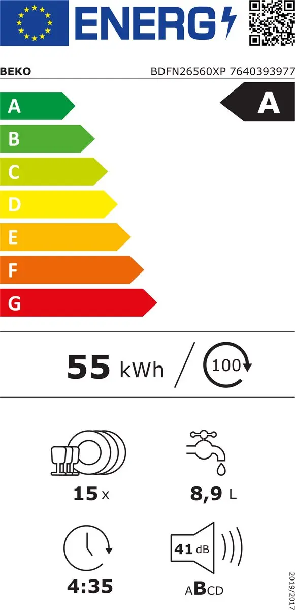 Beko BDFN26560XP Vrijstaande Vaatwasser 15 Couverts - Zilver - afbeelding 2 van 6