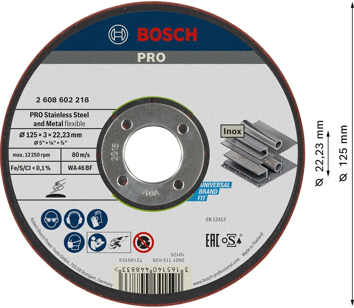 Bosch Professional ABS FLEX 125X3X22,24 Slijpschijf - 125mm