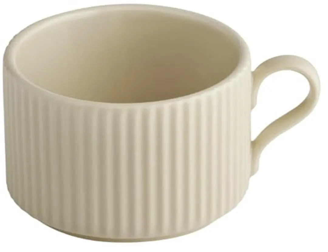APS The Grid Cappuccinokopjes 200ml - Zandbeige - 6 Stuks